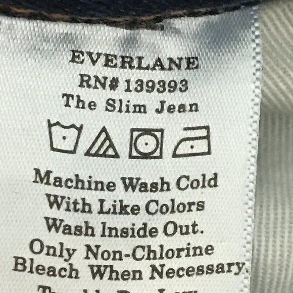 Everlane Uniform The Slim Jeans Men 29x30 Blue Low Rise Dark Wash Stretch 17097 - Picture 11 of 12